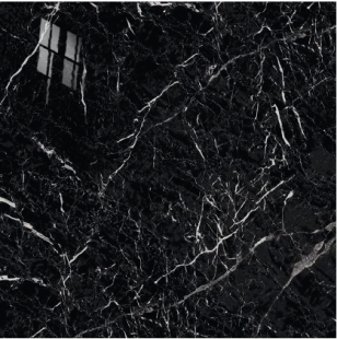 Керамогранит Kerranova Avenyu K-1801 LR черный мрамор глянцевый лаппатированный  (60x60)